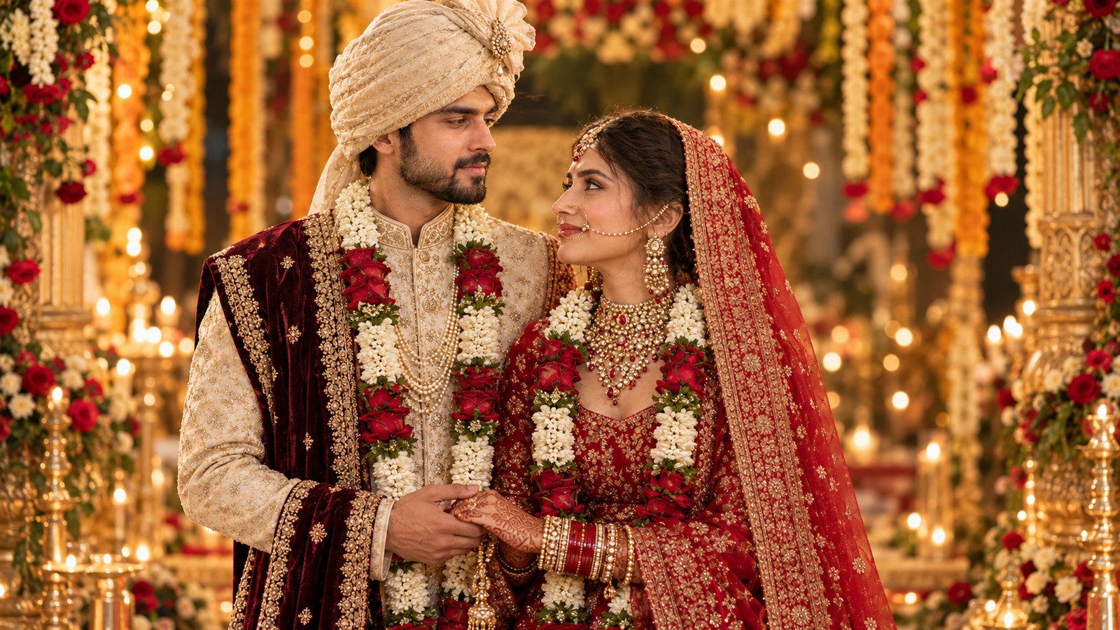 Rohit and Kritika smiling together