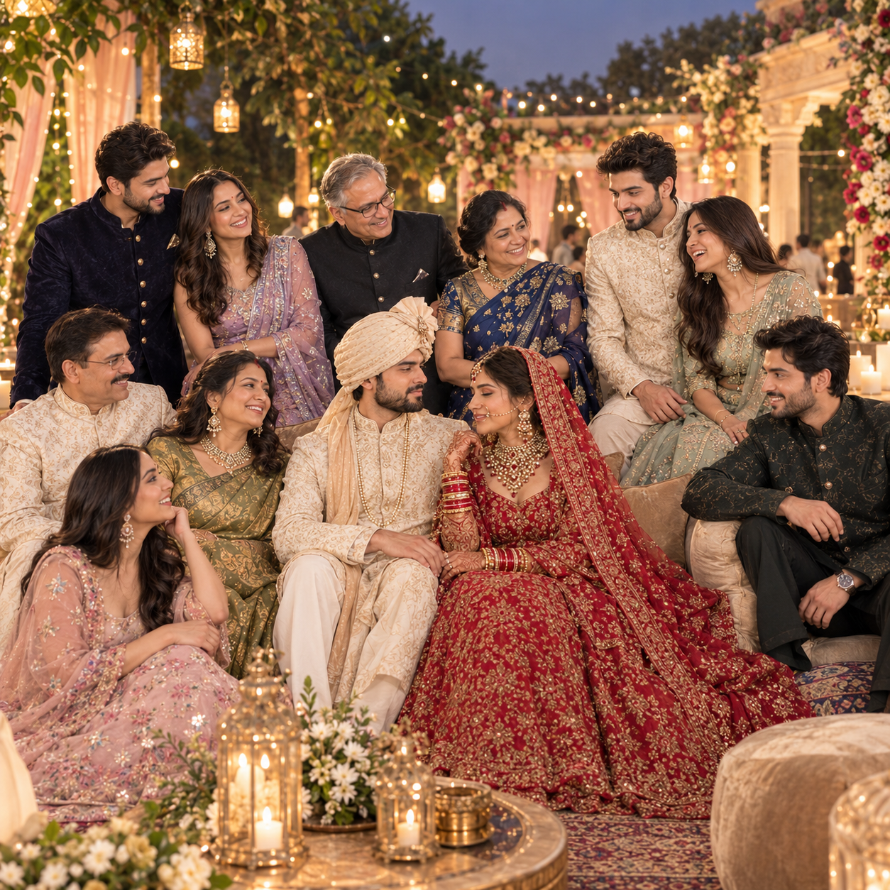 Family celebrating together